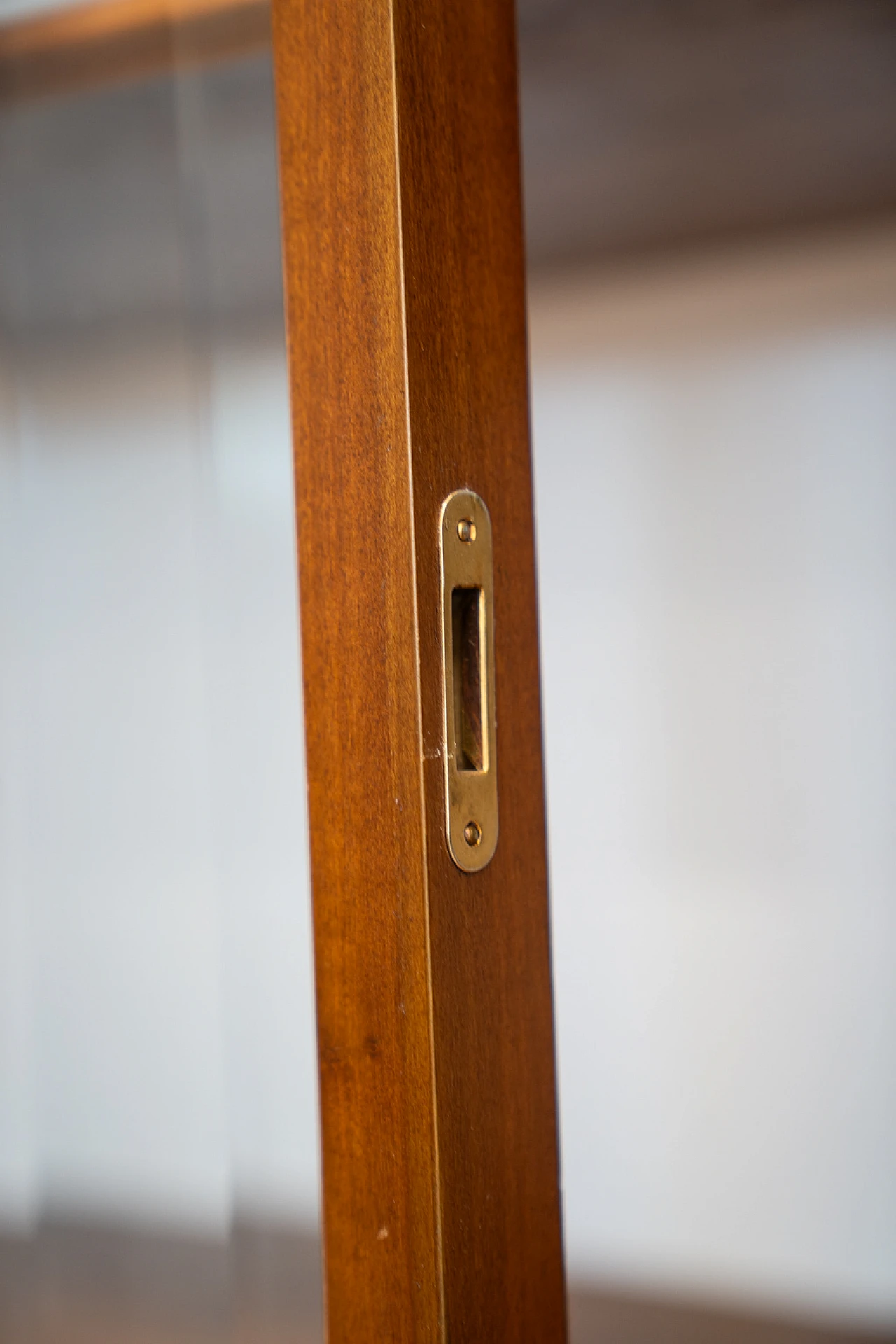 Walnut-stained carved beech display case, 1980s 16