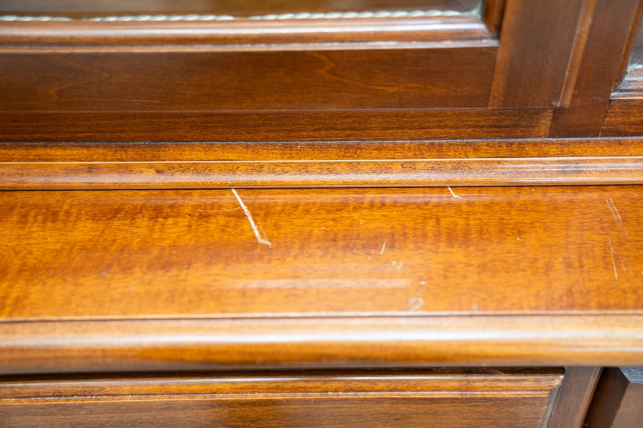 Walnut-stained carved beech display case, 1980s 18