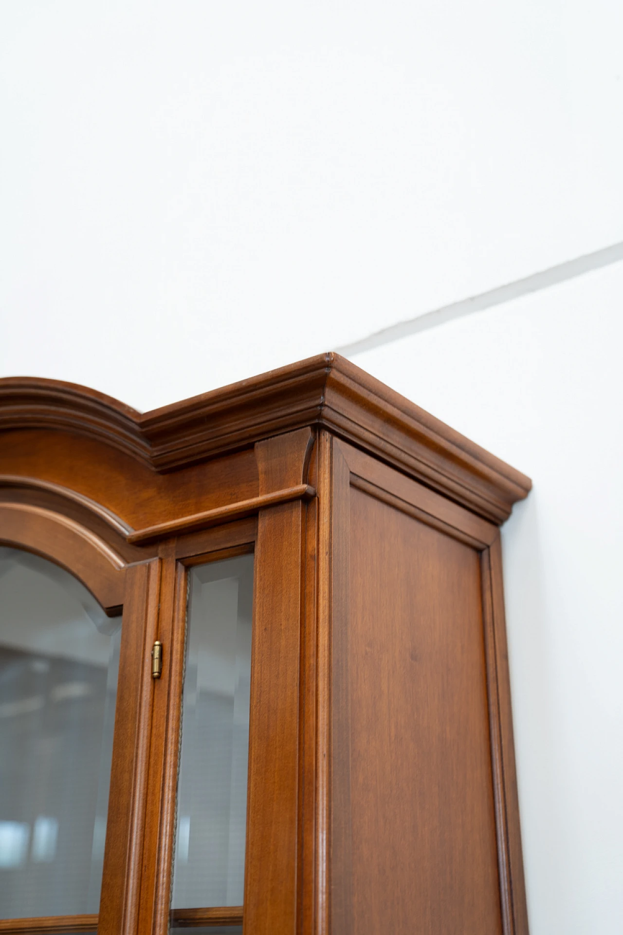 Walnut-stained carved beech display case, 1980s 23