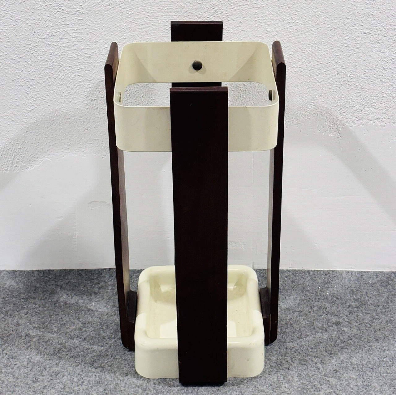 Wood and ABS umbrella stand by Alvar Aalto for Artek, 1970s 6