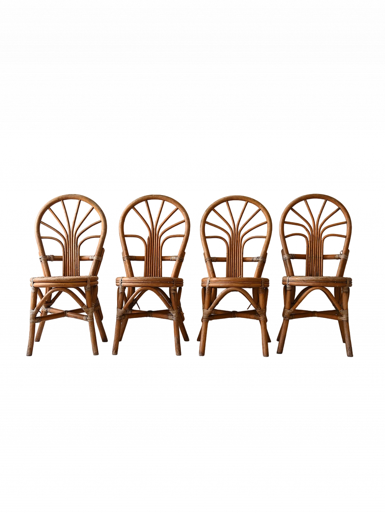 4 Bamboo chairs, 1960s 14