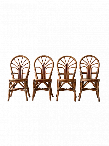 4 Bamboo chairs, 1960s