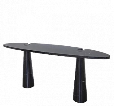 Black marble Eros console by Angelo Mangiarotti for Skipper, 1980s