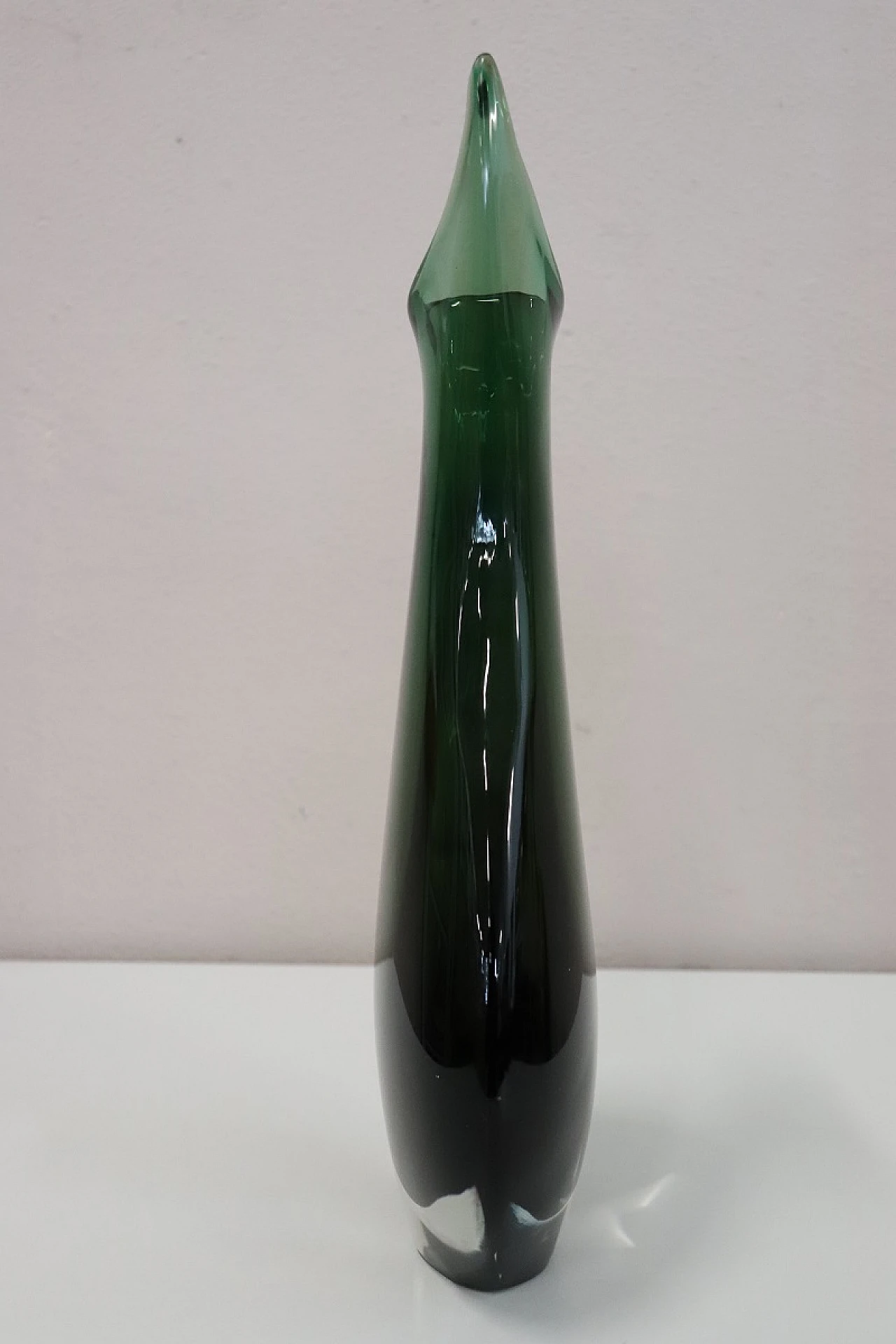 Green Murano glass vase by Flavio Poli for Seguso, 1960s 6