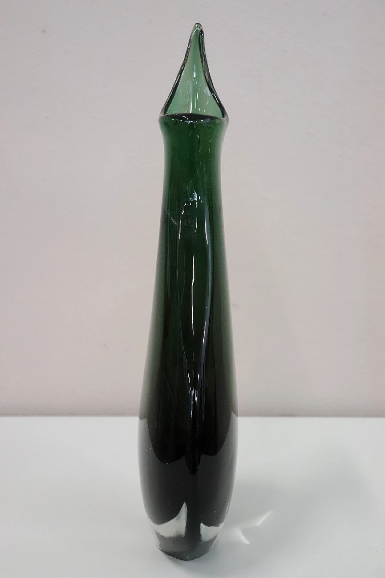 Green Murano glass vase by Flavio Poli for Seguso, 1960s 8