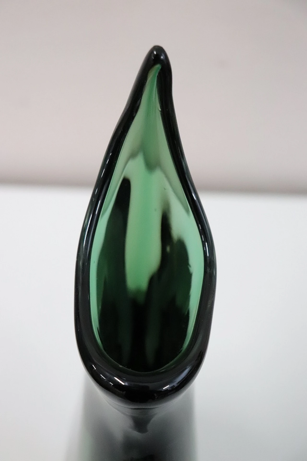 Green Murano glass vase by Flavio Poli for Seguso, 1960s 10