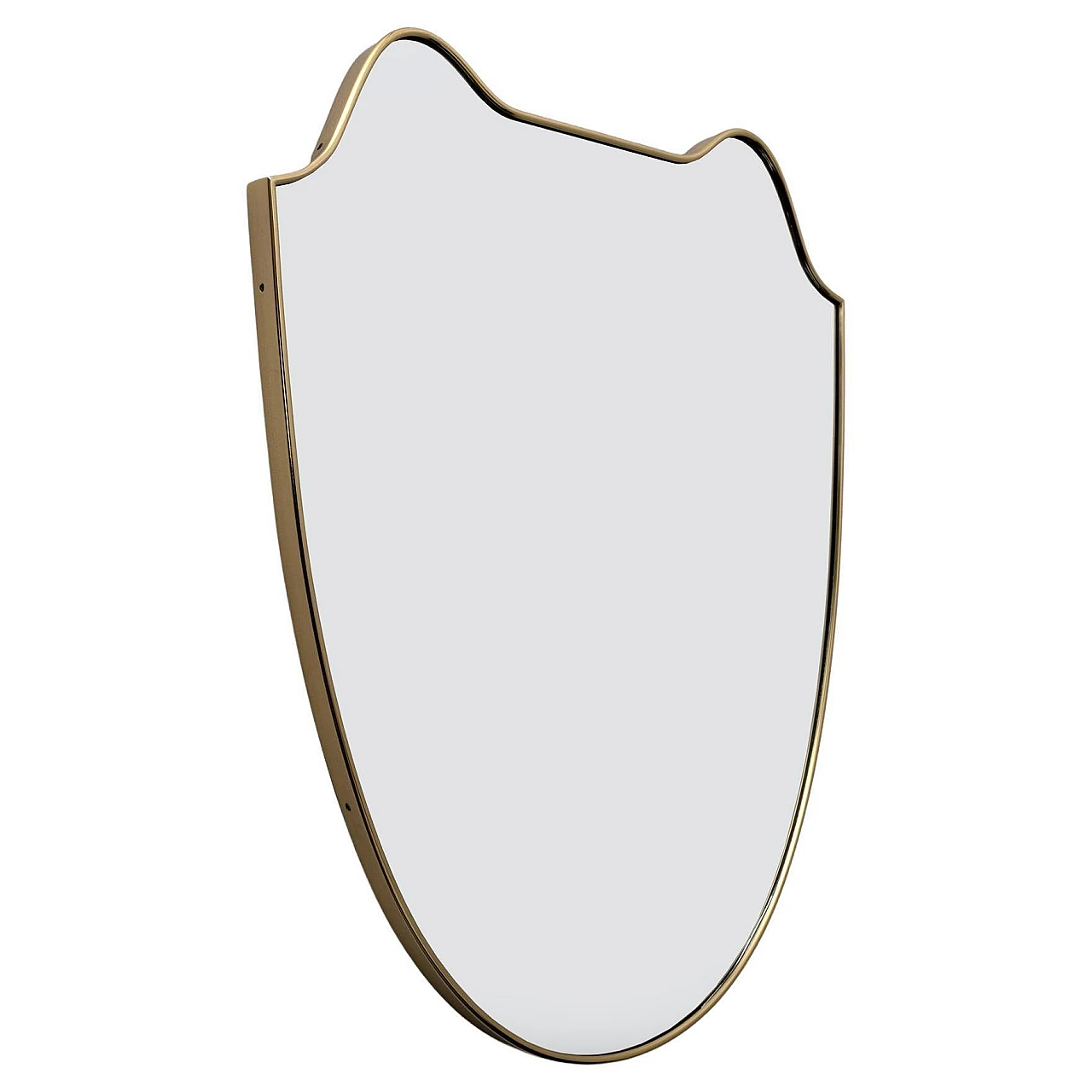 Brass wall mirror attributed to Gio Ponti, 1950s 1