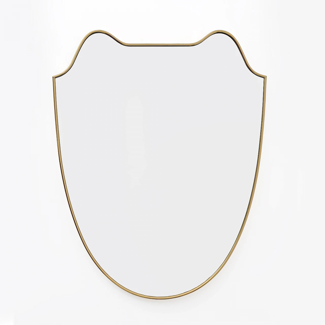 Brass wall mirror attributed to Gio Ponti, 1950s 2
