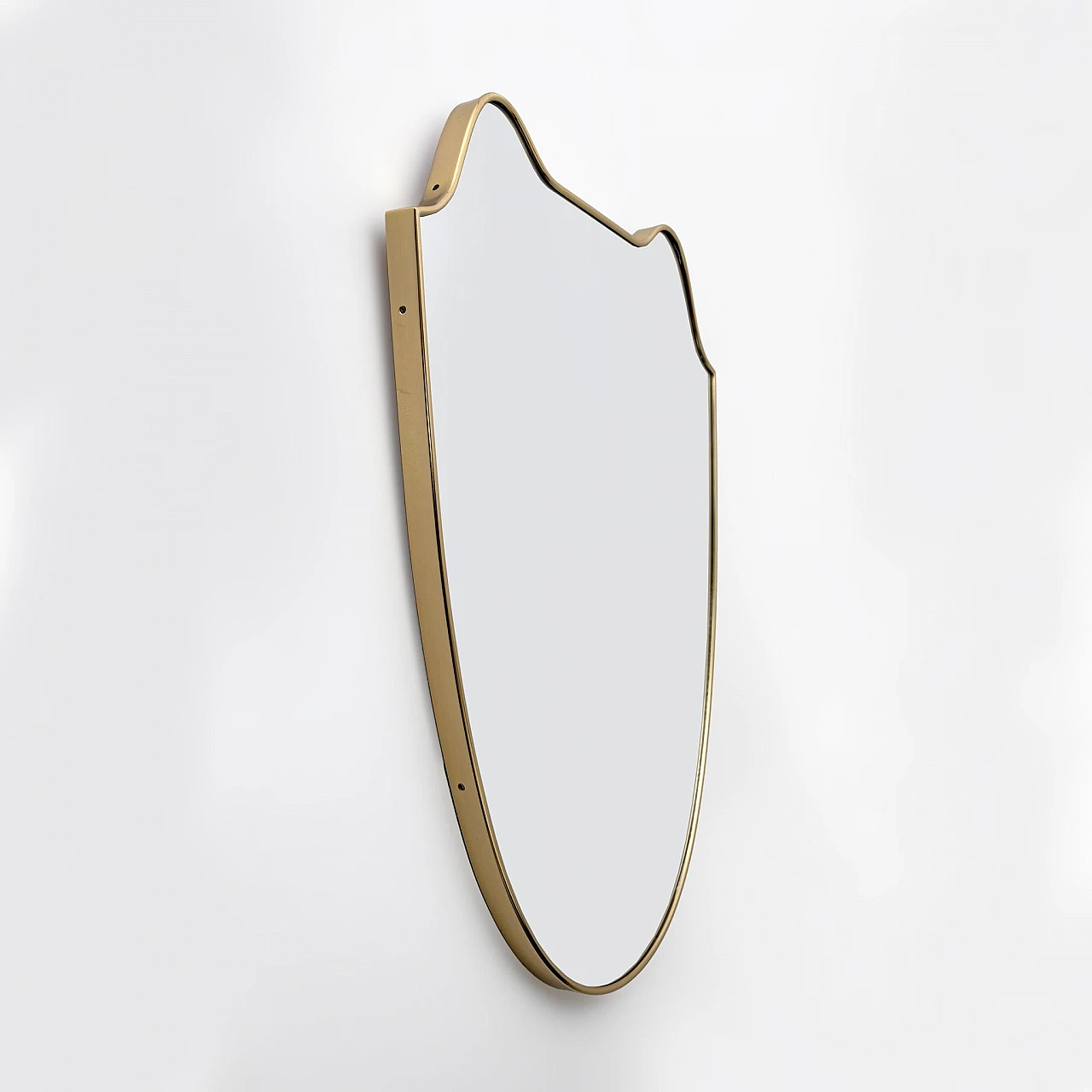 Brass wall mirror attributed to Gio Ponti, 1950s 4