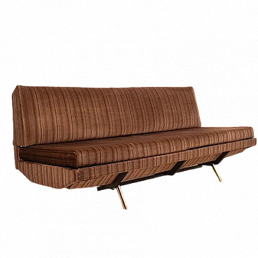 Velvet and brass convertible sofa by Pizzetti, 1950s