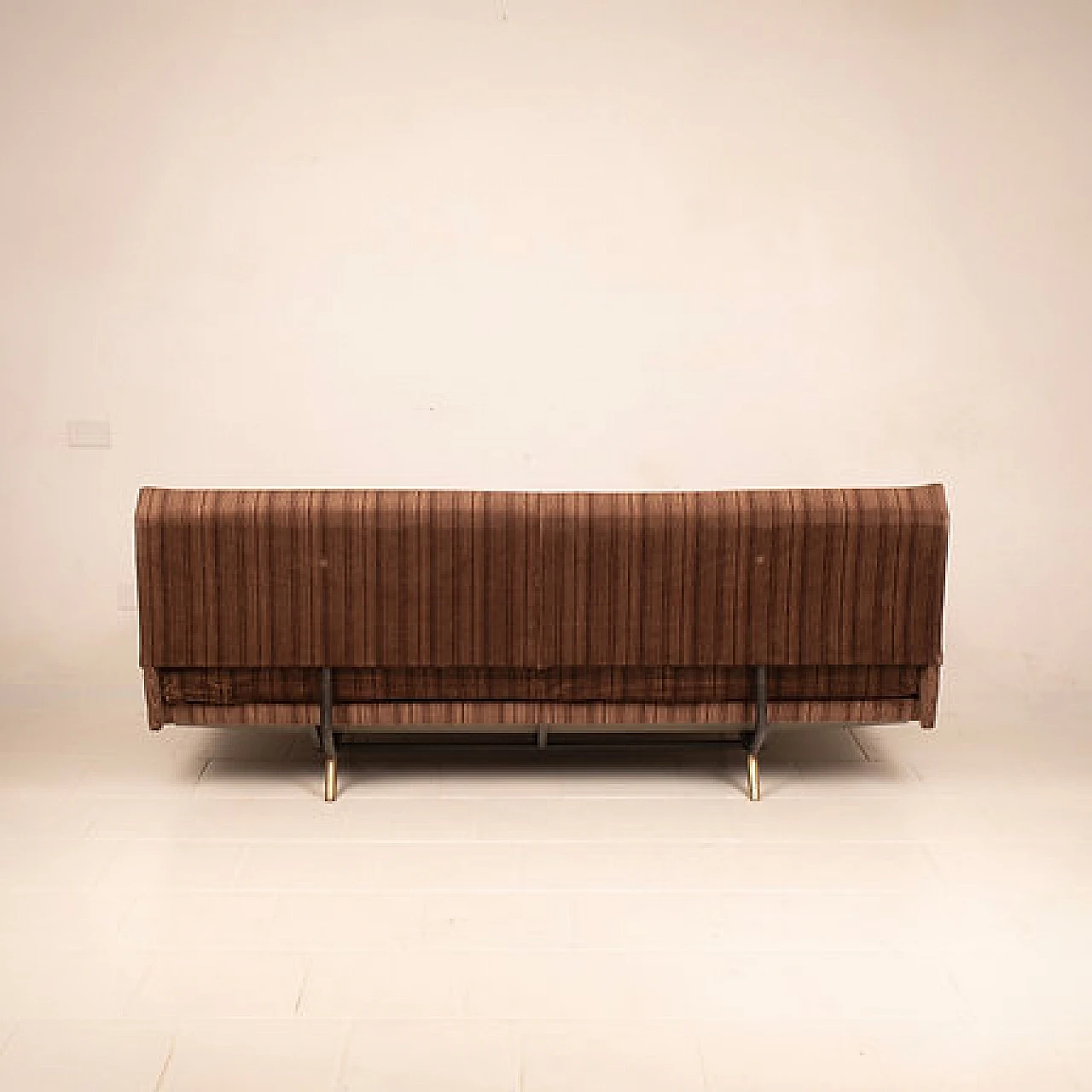 Velvet and brass convertible sofa by Pizzetti, 1950s 11