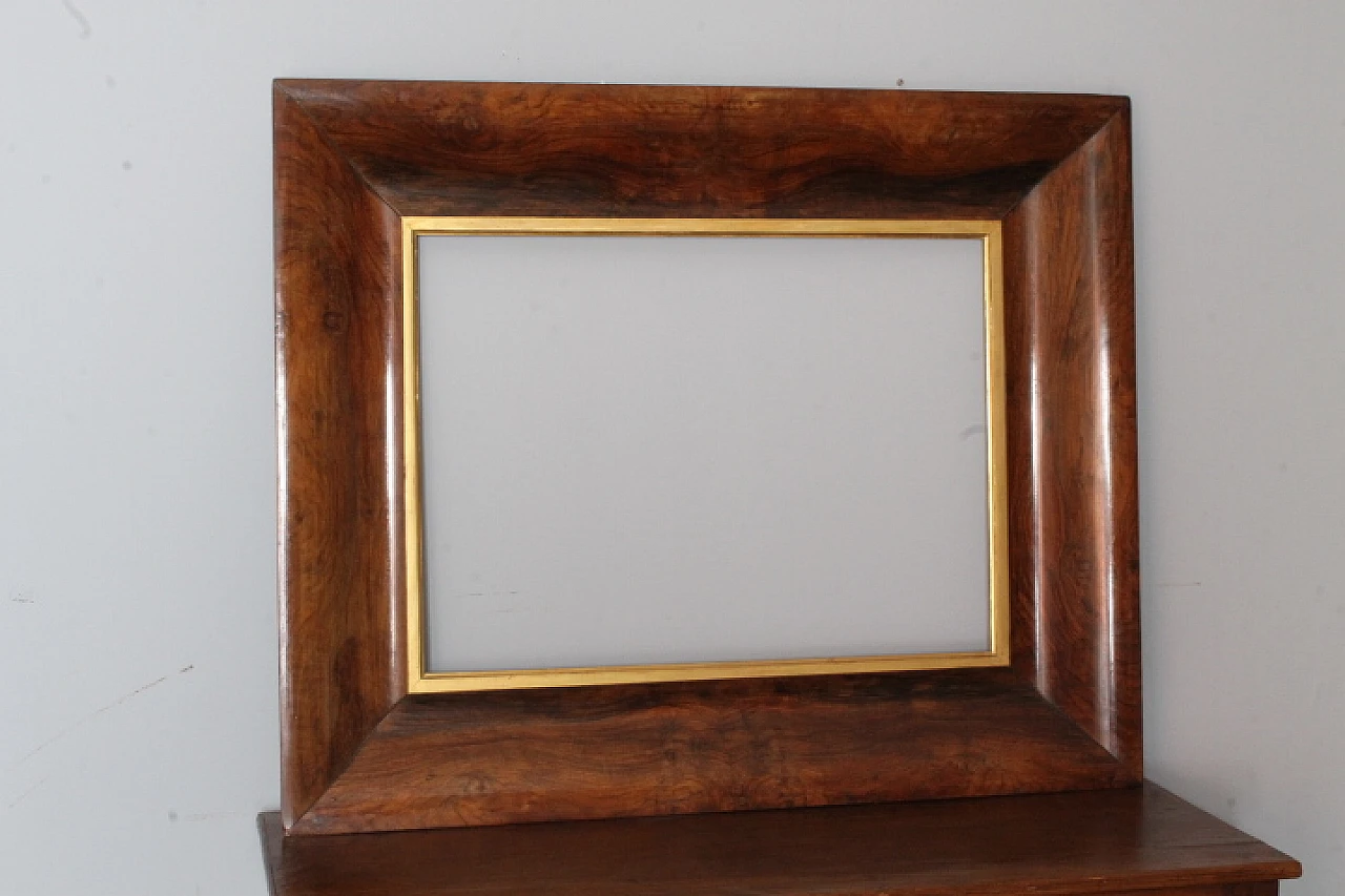 Charles X walnut panelled tray frame, 1820 1