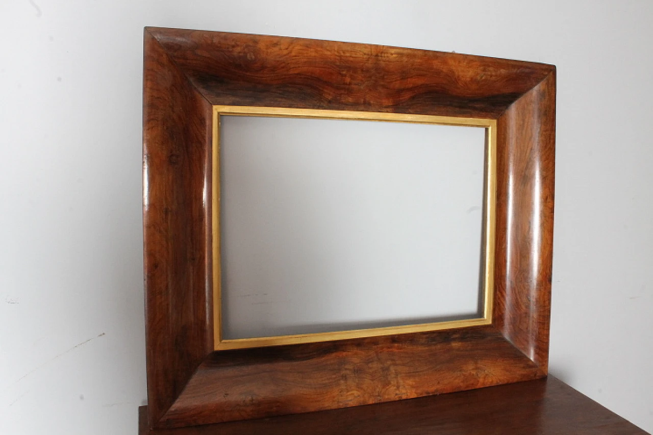 Charles X walnut panelled tray frame, 1820 6