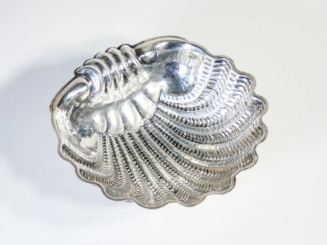 Silver 800 shell bowl by Rino Greggio, 1950s 5