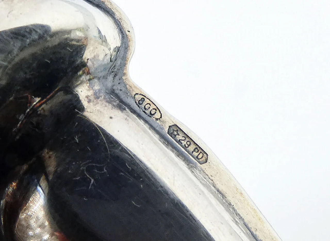 Ciotola a conchiglia in argento 800 di Rino Greggio, anni '50 12