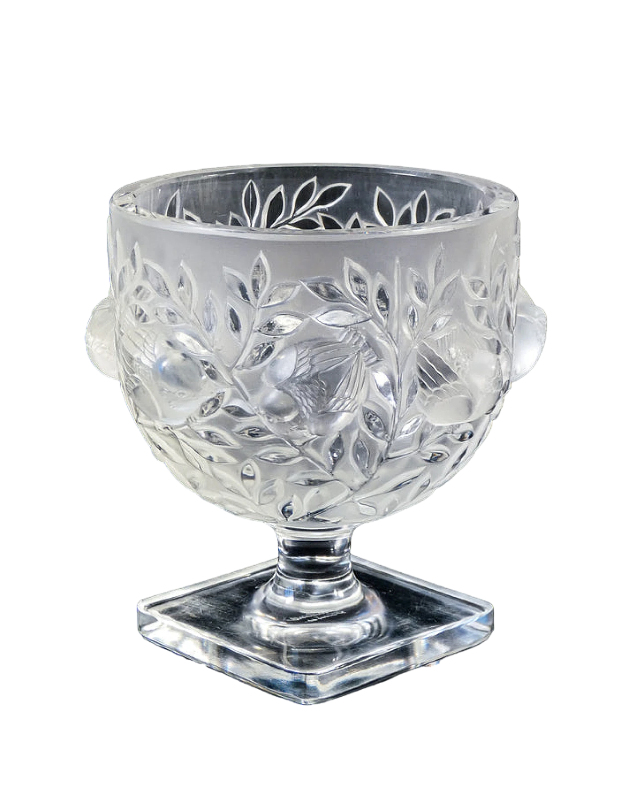 Frosted crystal Elisabeth vase by Marc Lalique, 1960s 2