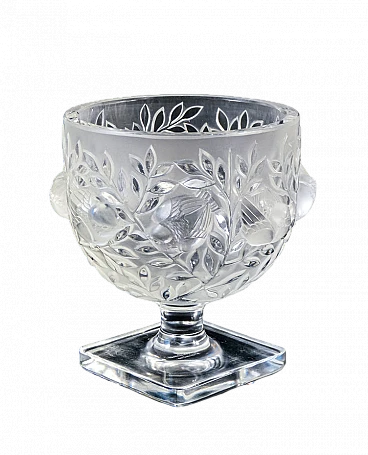 Frosted crystal Elisabeth vase by Marc Lalique, 1960s
