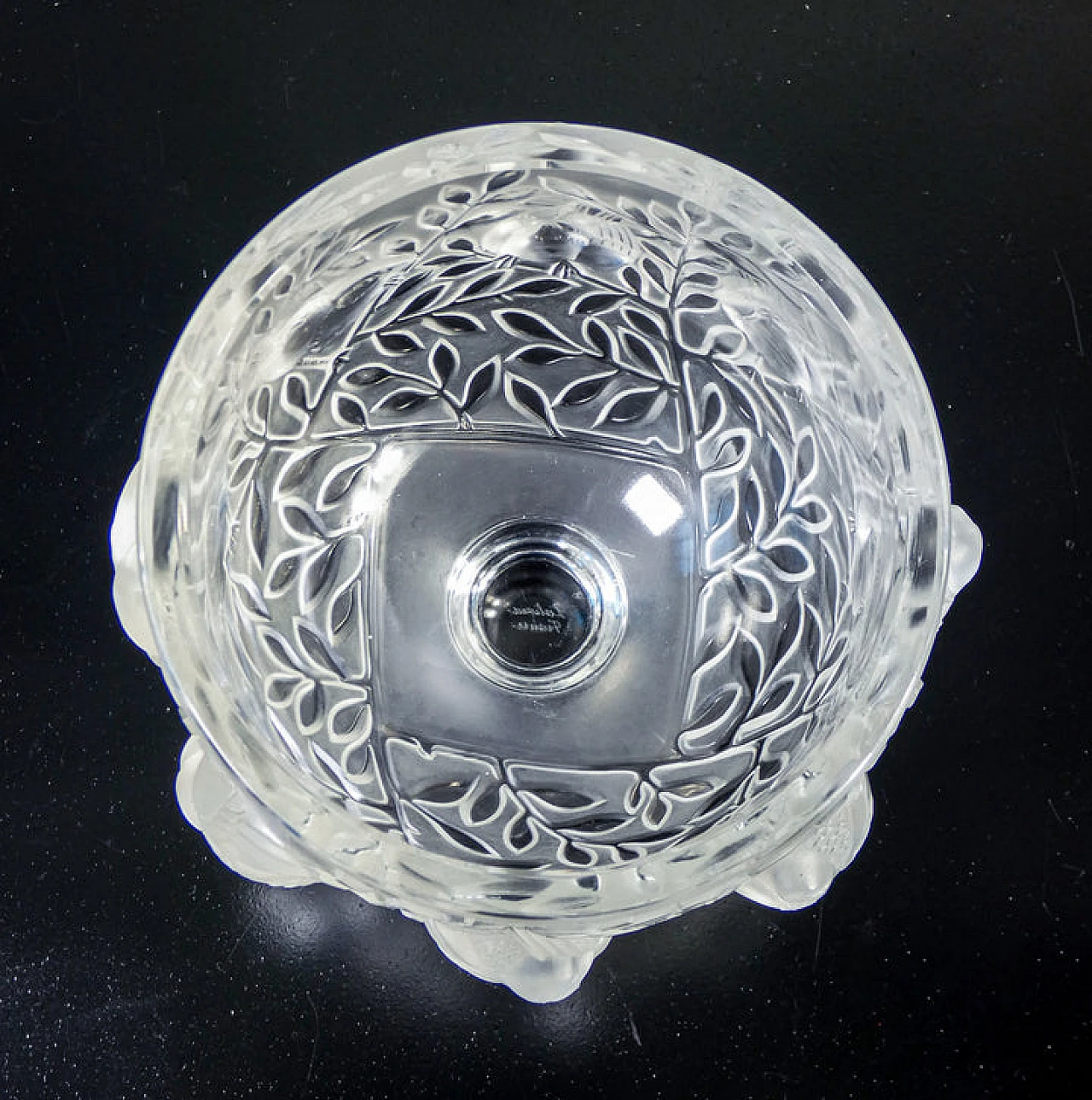 Frosted crystal Elisabeth vase by Marc Lalique, 1960s 7