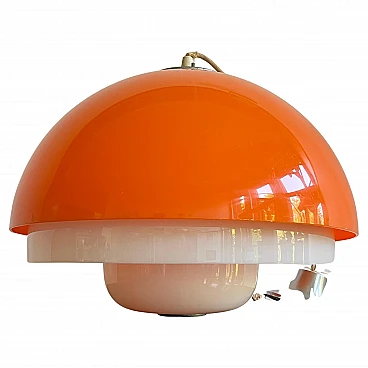 Orange plastic Space Age chandelier, 1970s