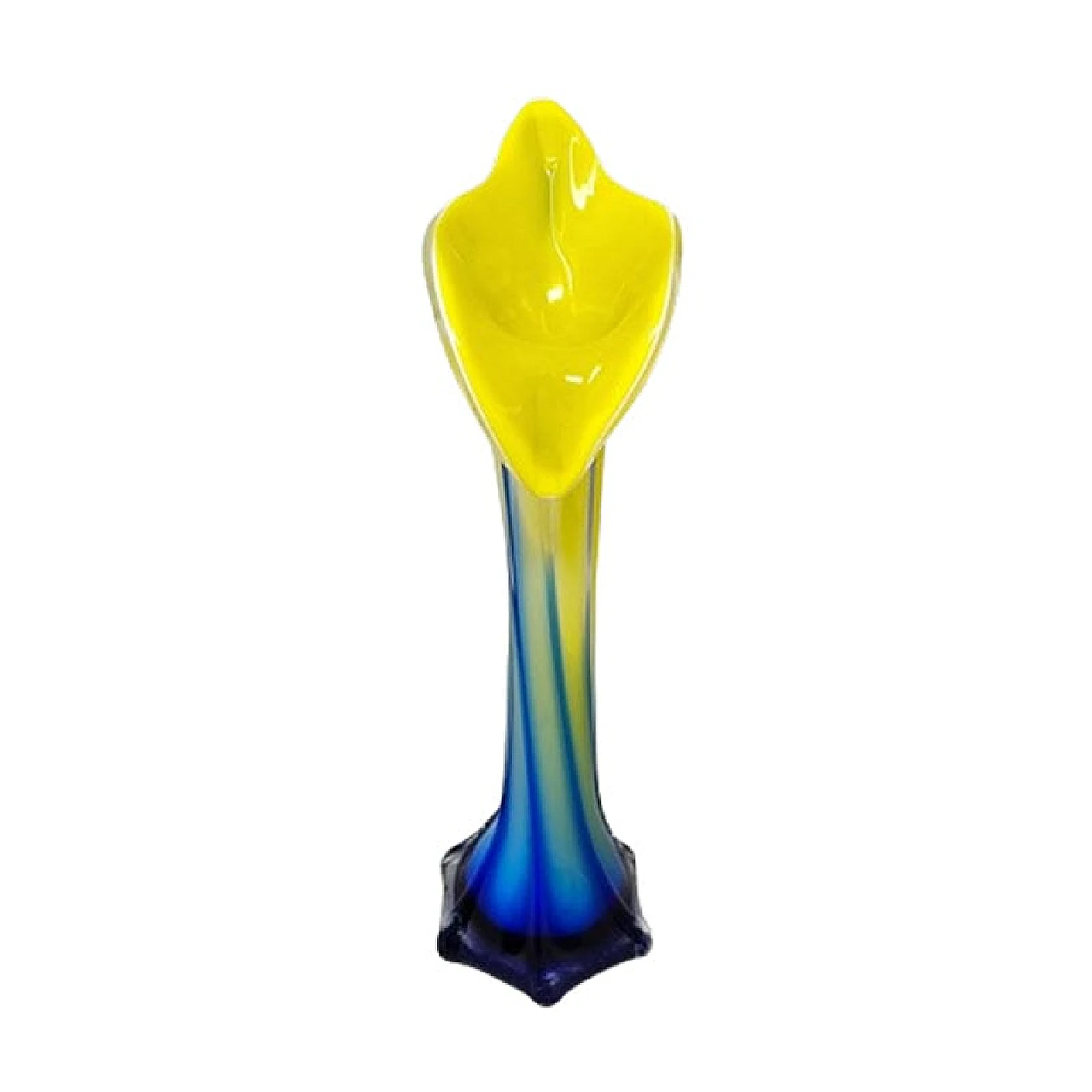 Vaso Jack-in-the-Pulpit in vetro di Murano, anni '60 1