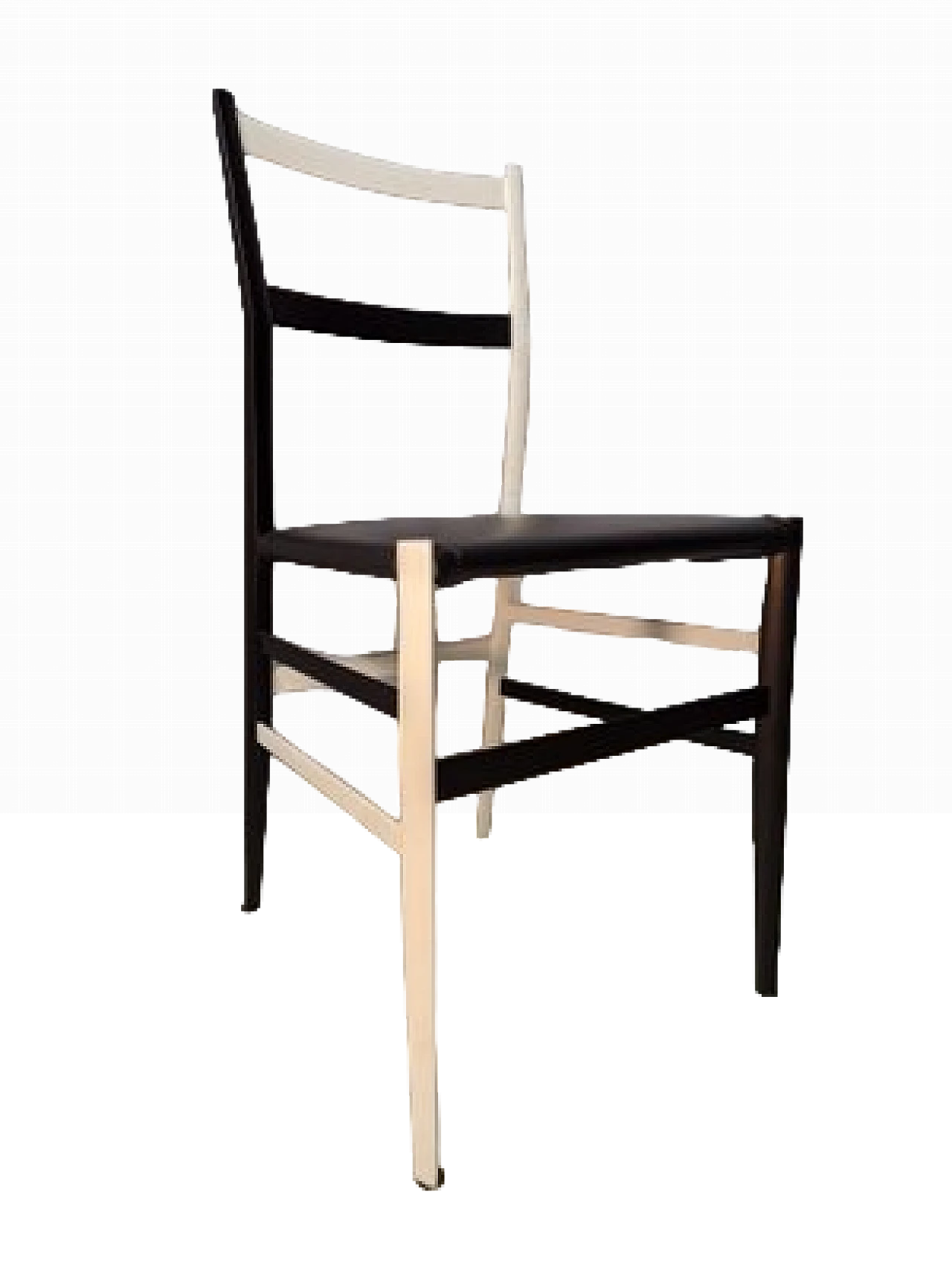 White & black Superleggera Chair by Gio Ponti for Cassina, 1990s 12