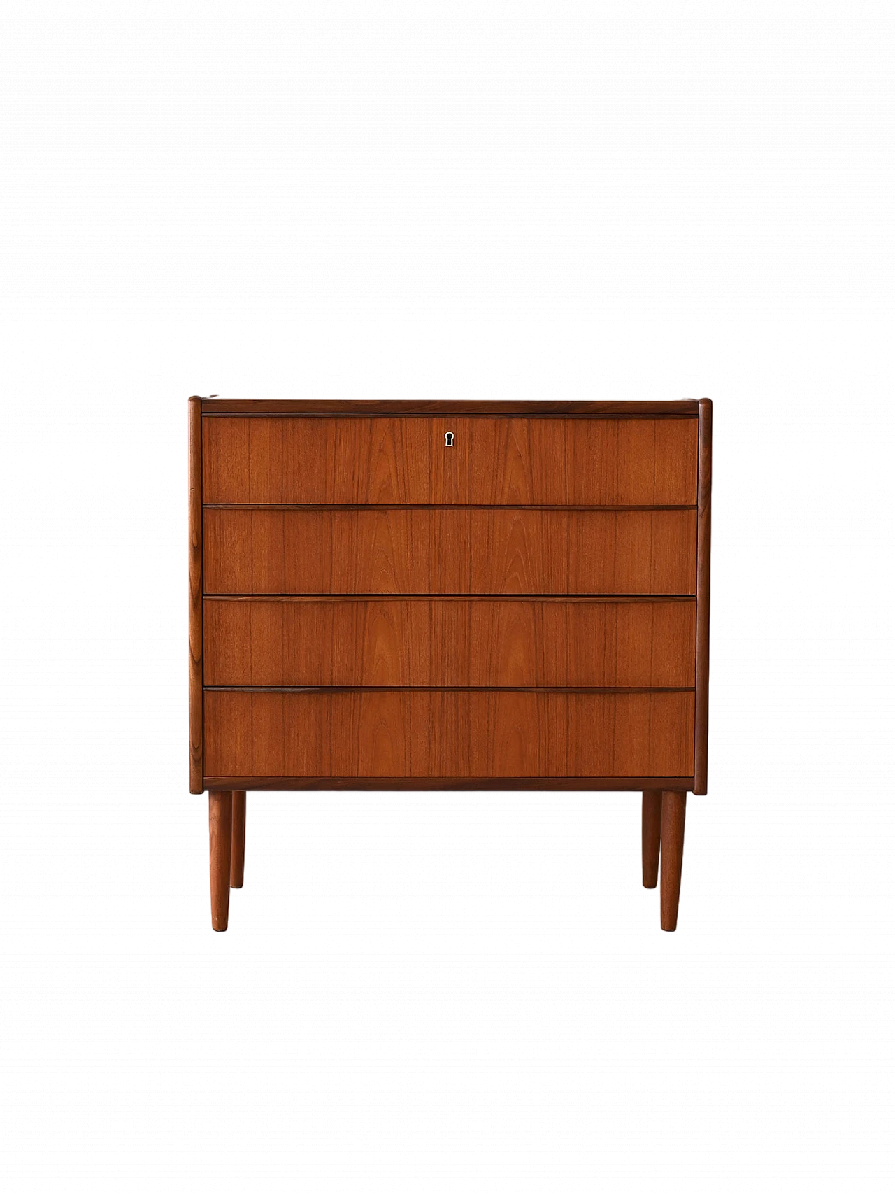 Danish teak chest of drawers with four drawers, 1960s 10