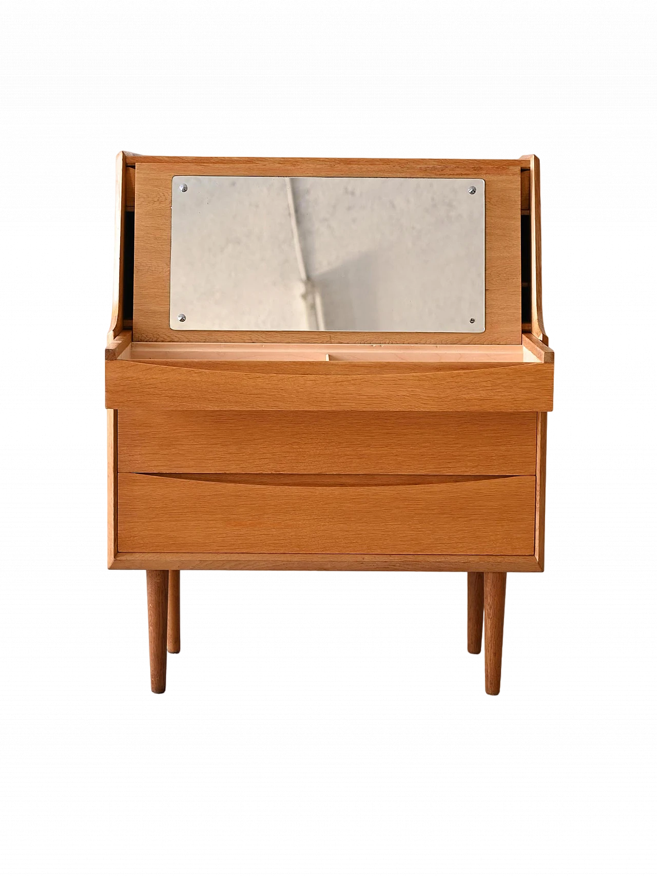 Scandinavian oak chest of drawers with desk, 1960s 17