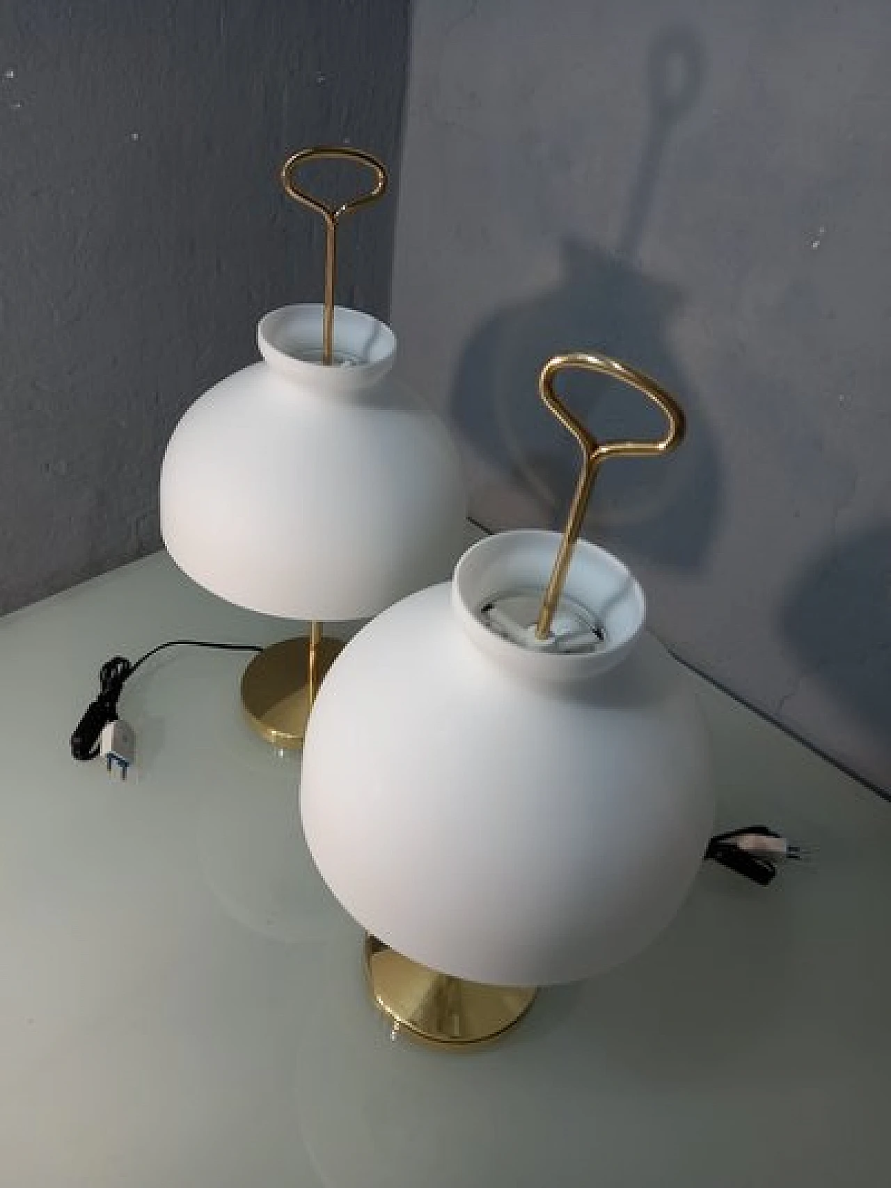 Pair of Arenzano lamps by Ignazio Gardella for Azucena, 1950s 4