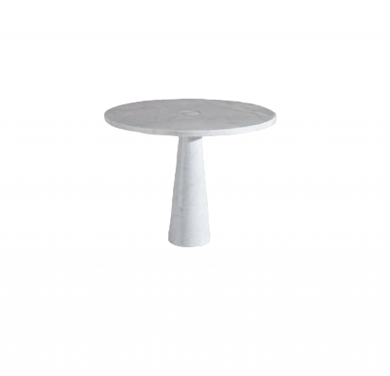 Round white marble Eros table by Angelo Mangiarotti for Skipper, 1990s 7