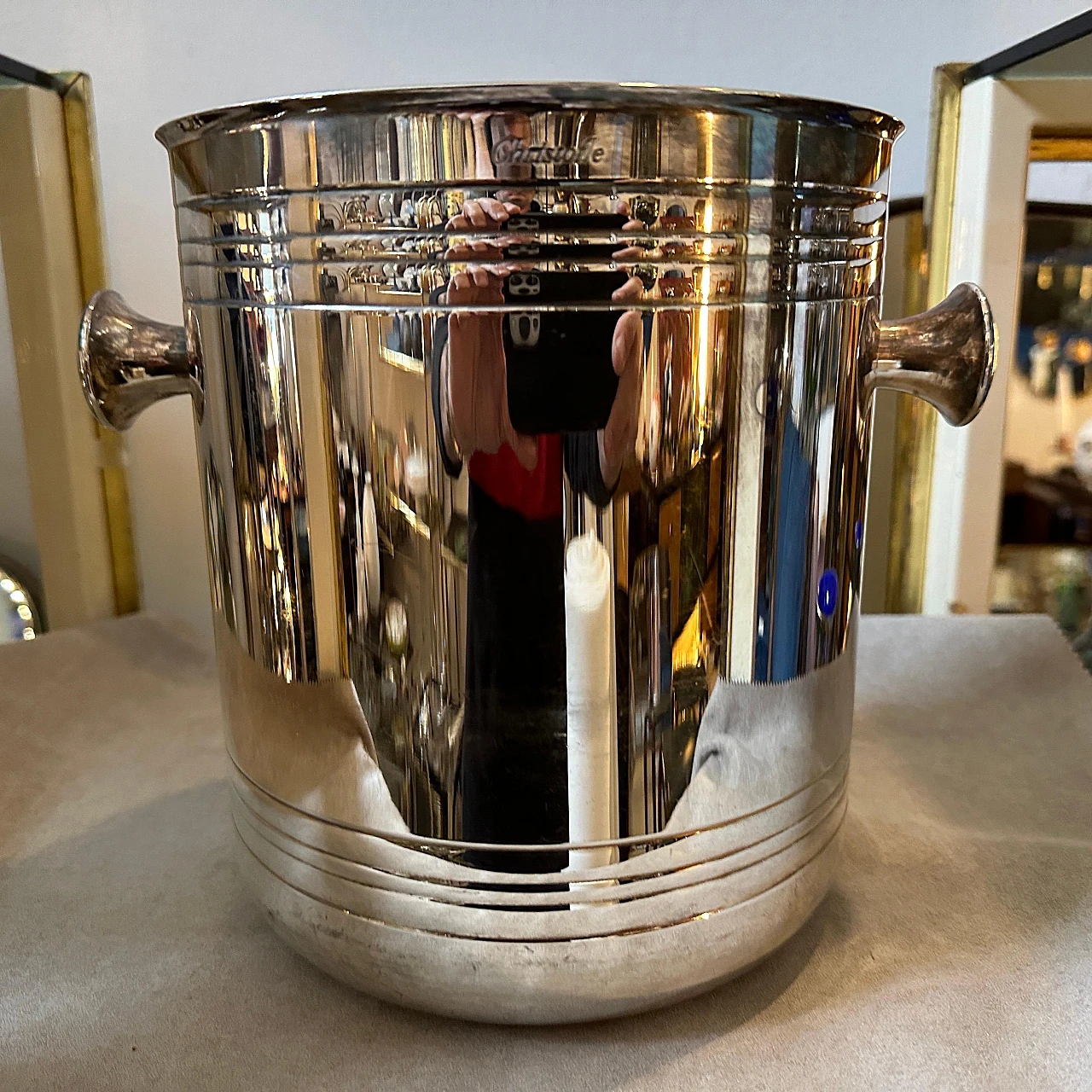 Silver-plated wine bucket by Christofle, 1980s 2