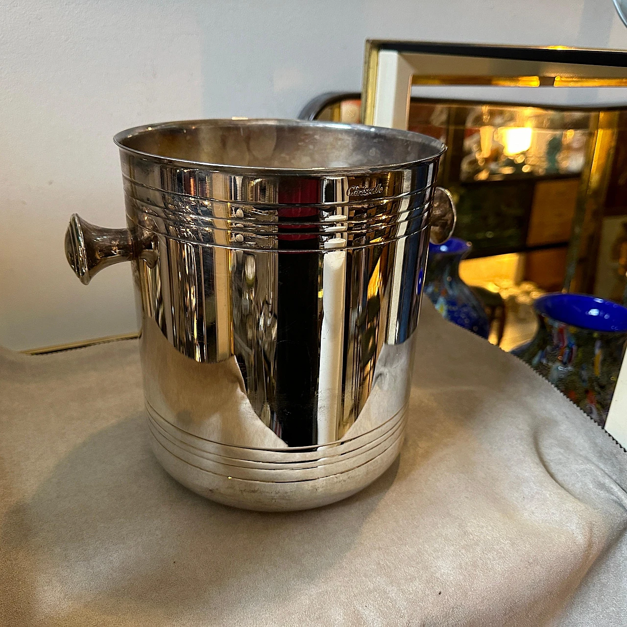 Silver-plated wine bucket by Christofle, 1980s 6