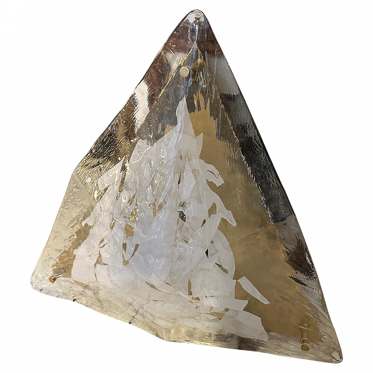 Triangular Murano glass wall sconce by La Murrina, 1970s 1