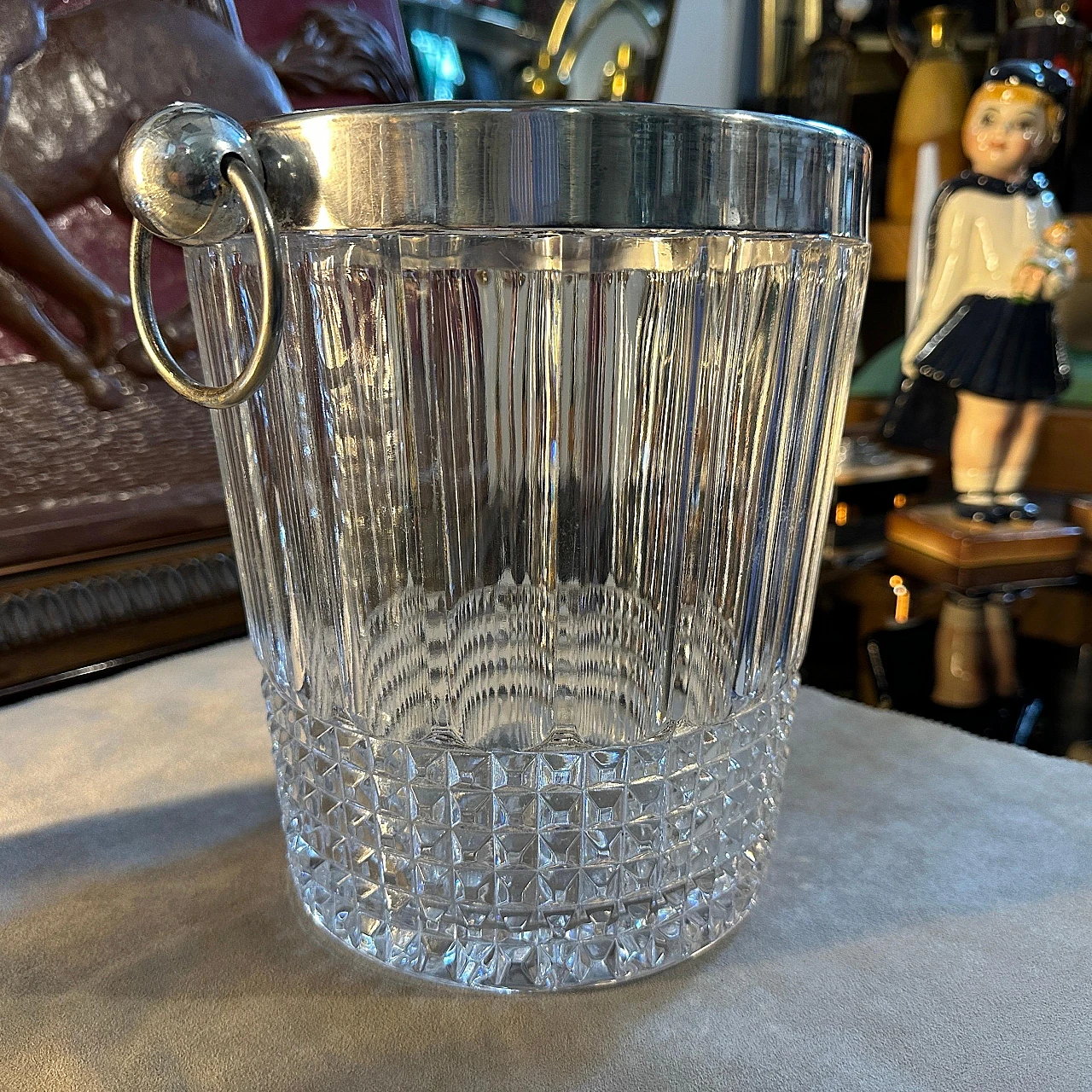 Pair of crystal and silver coolers, 1950s 13