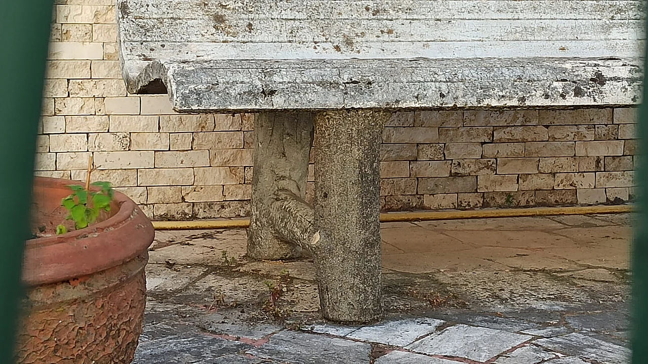 Concrete bench by Tasselli, 1950s 1