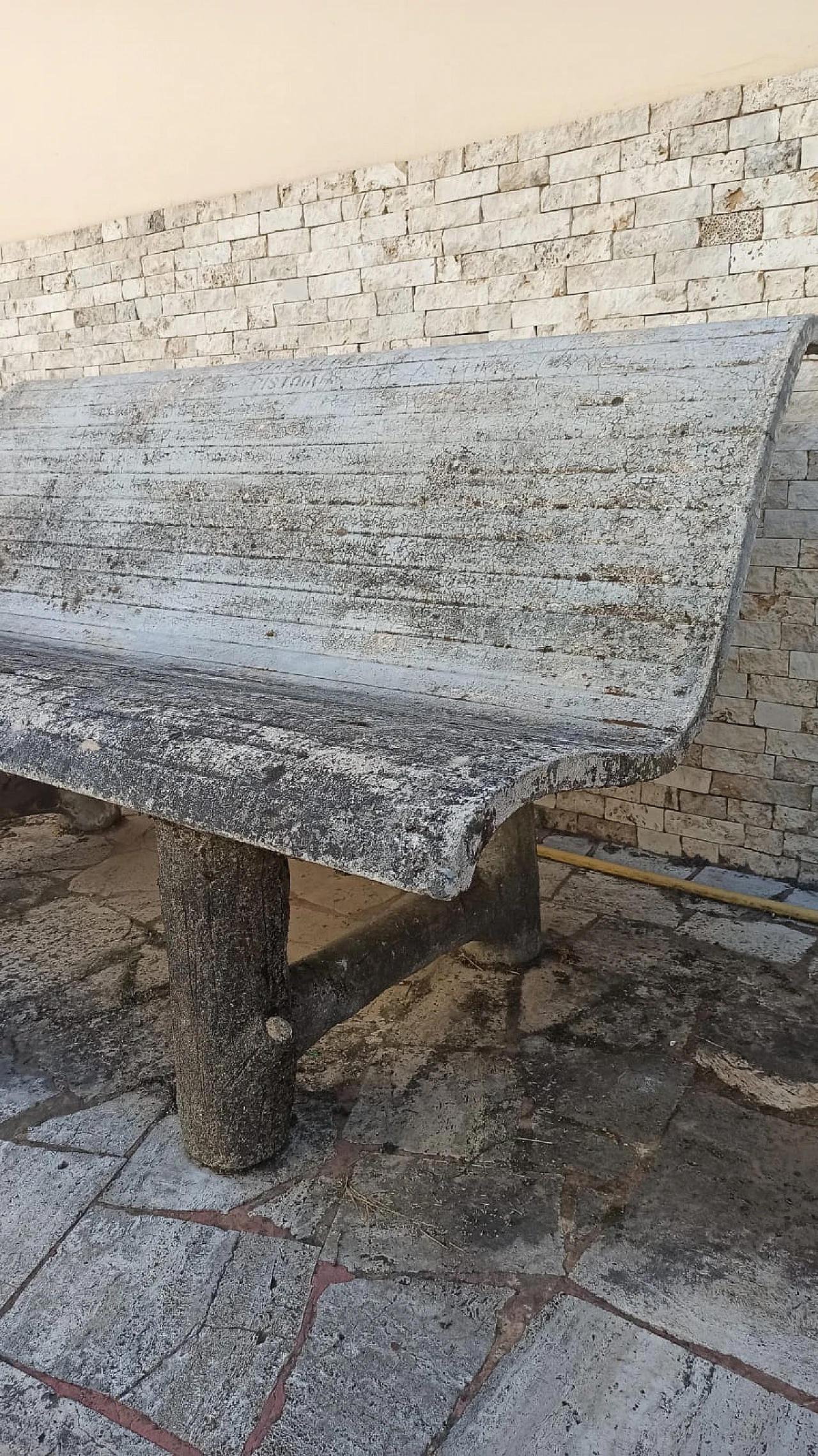 Concrete bench by Tasselli, 1950s 4