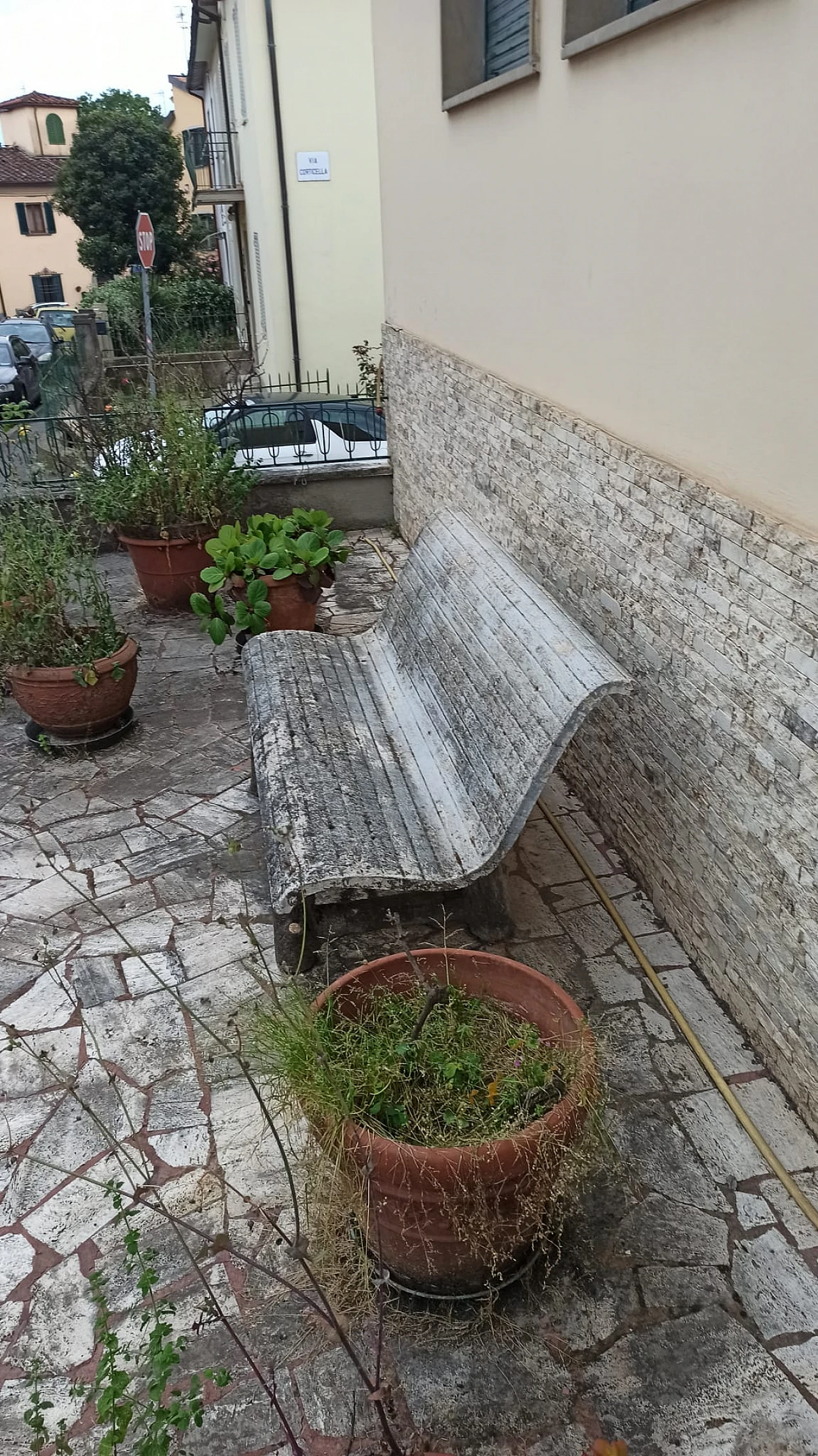 Concrete bench by Tasselli, 1950s 8