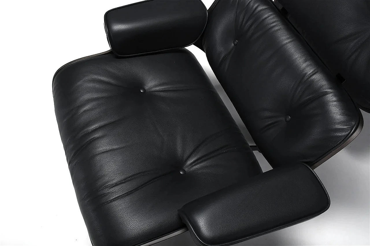 Leather armchair and ottoman by Charles & Ray Eames for Alivar 6