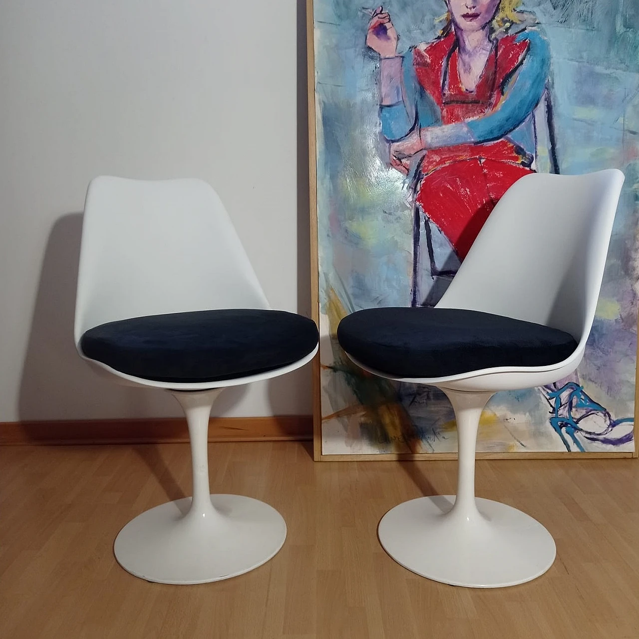 Pair of Tulip 769-S chairs by Eero Saarinen for Alivar, 1980s 2