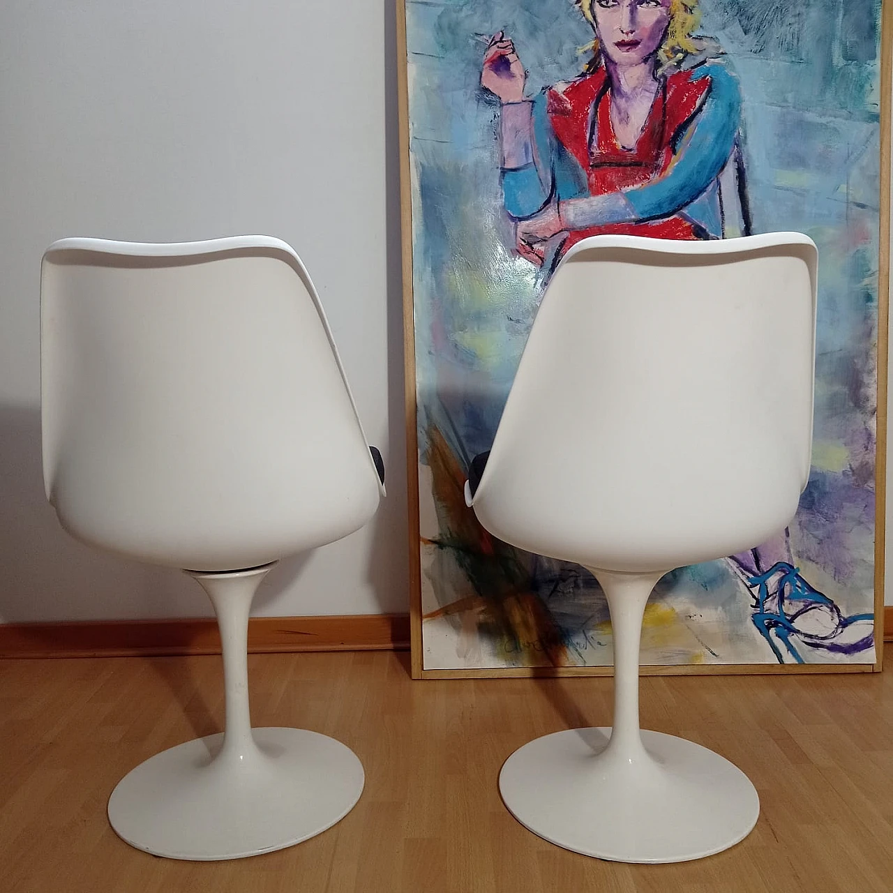 Pair of Tulip 769-S chairs by Eero Saarinen for Alivar, 1980s 4