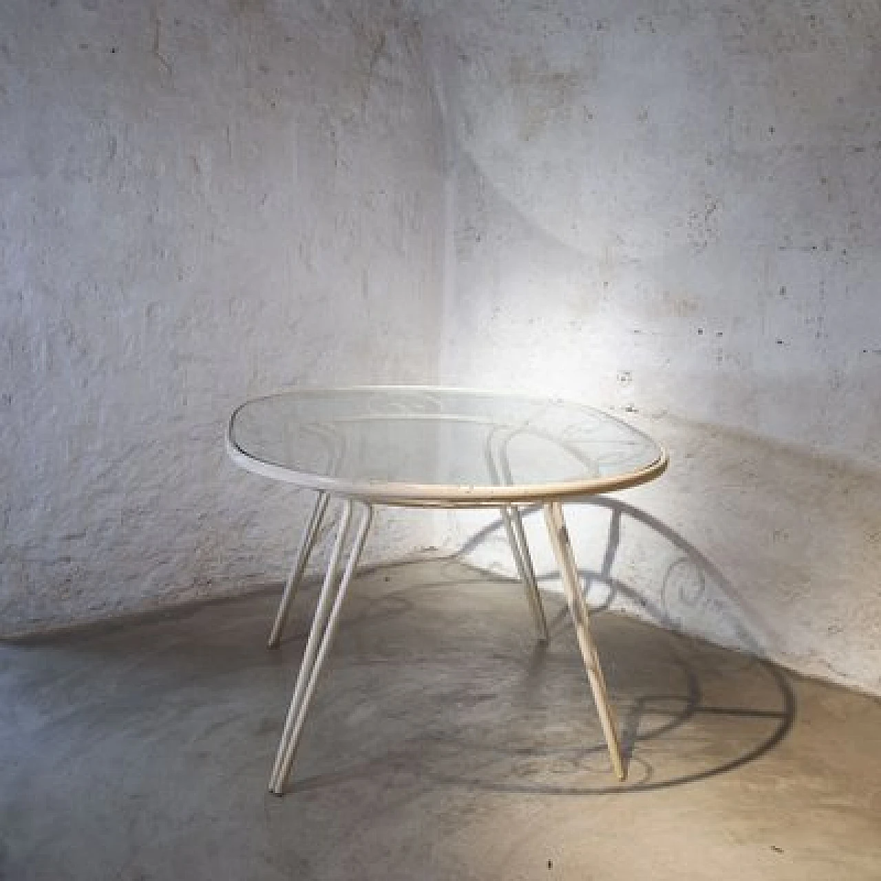 Wrought iron oval garden table by Gio Ponti, 1950s 2