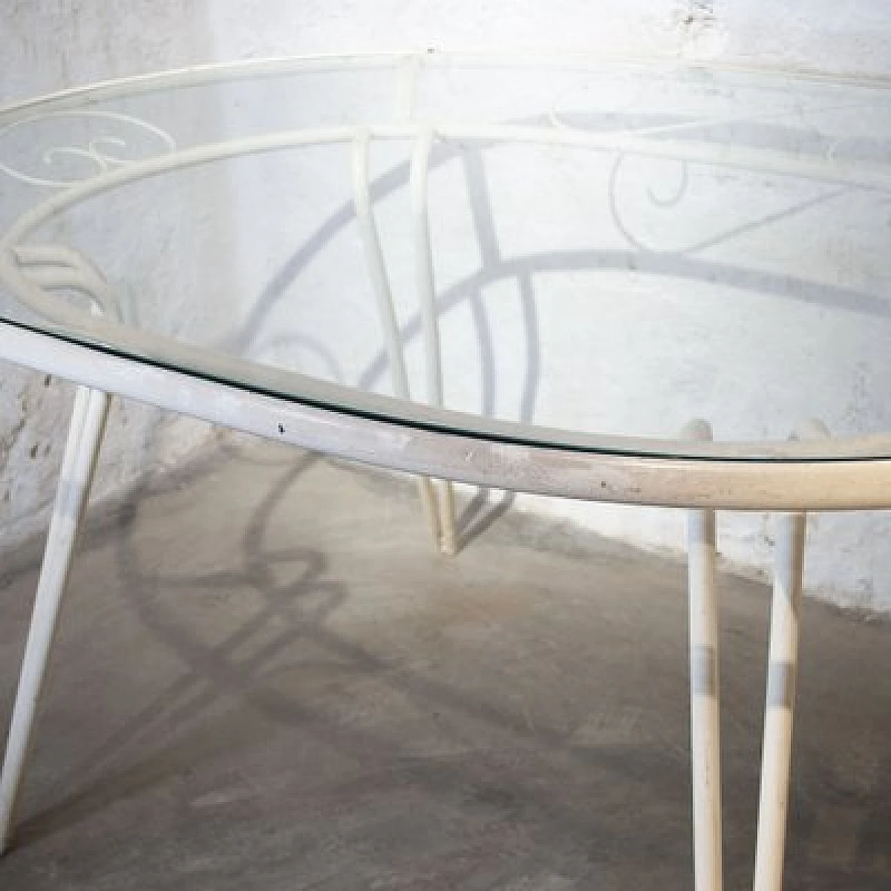 Wrought iron oval garden table by Gio Ponti, 1950s 4