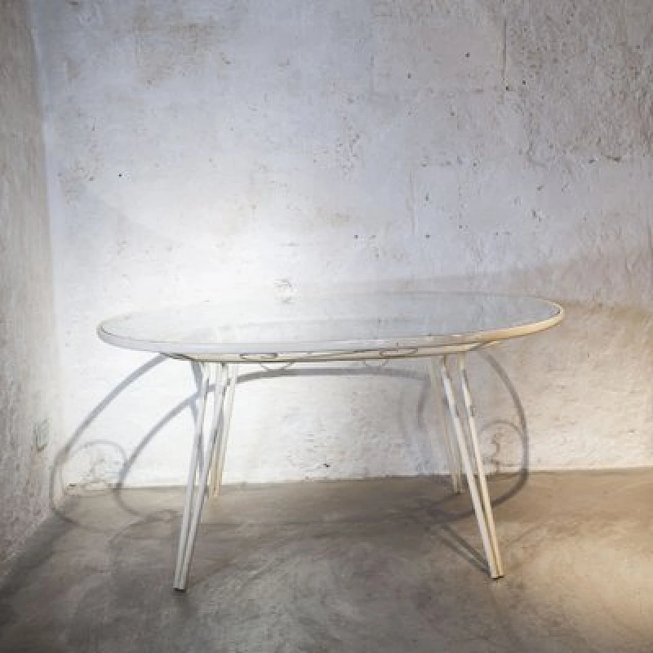 Wrought iron oval garden table by Gio Ponti, 1950s 5