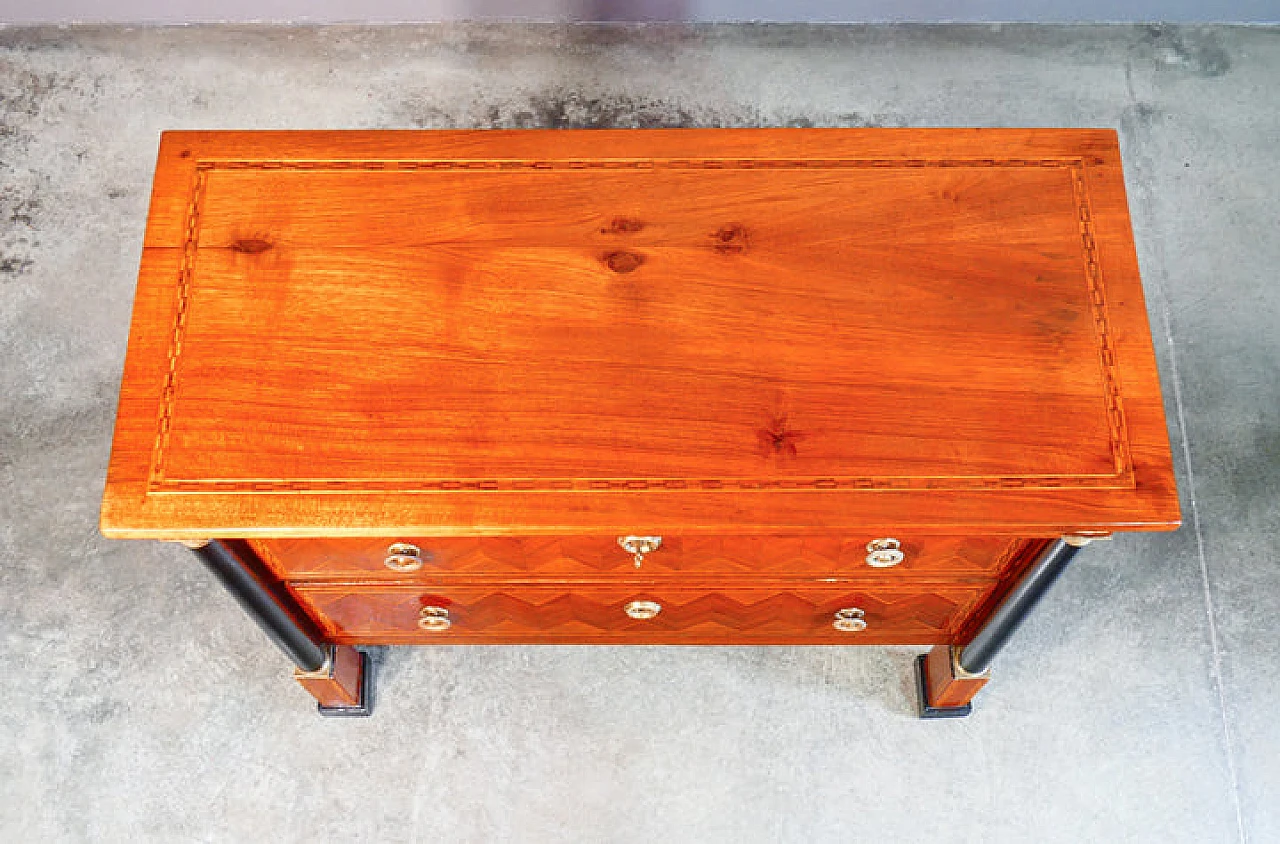 Empire inlaid and ebonized walnut dresser, first half of 19th century 6