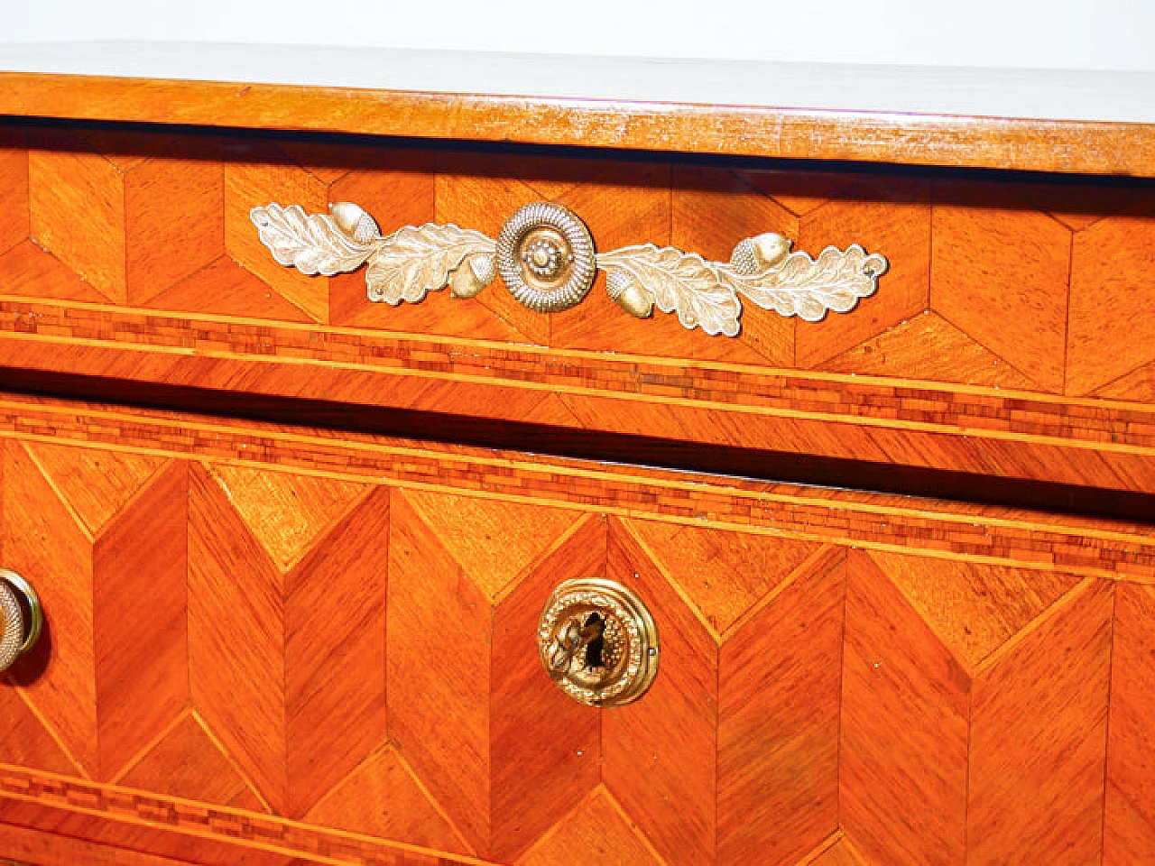 Empire inlaid and ebonized walnut dresser, first half of 19th century 14