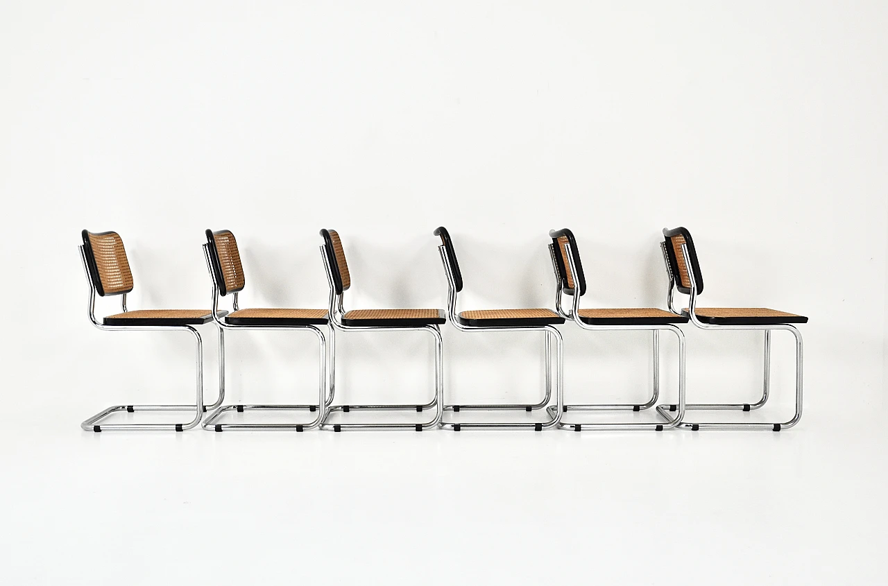 6 B32 style chairs by Marcel Breuer, 1980s 4