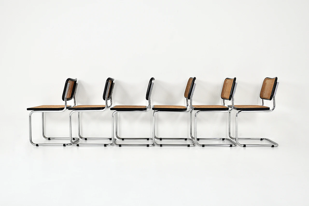 6 B32 style chairs by Marcel Breuer, 1980s 6