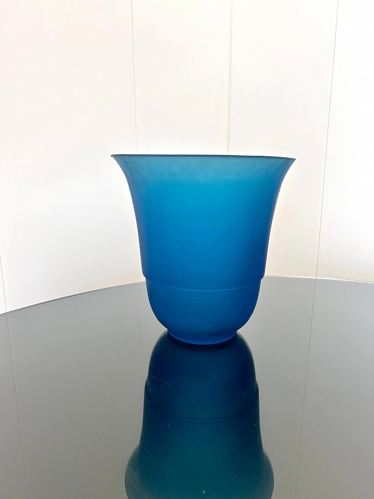 3 Blue glass vases by VeArt, 1970s 5