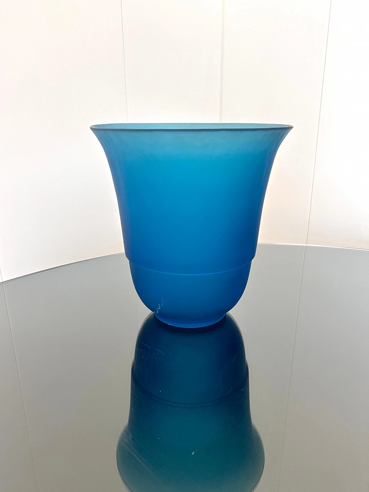 3 Blue glass vases by VeArt, 1970s 7