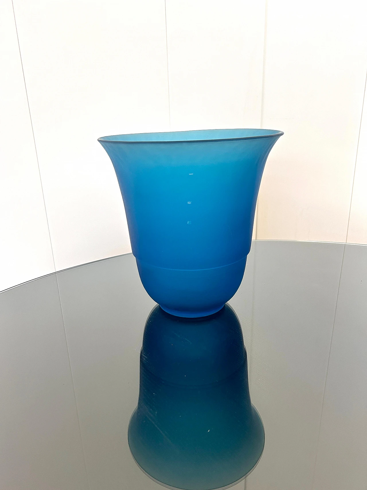 3 Blue glass vases by VeArt, 1970s 8