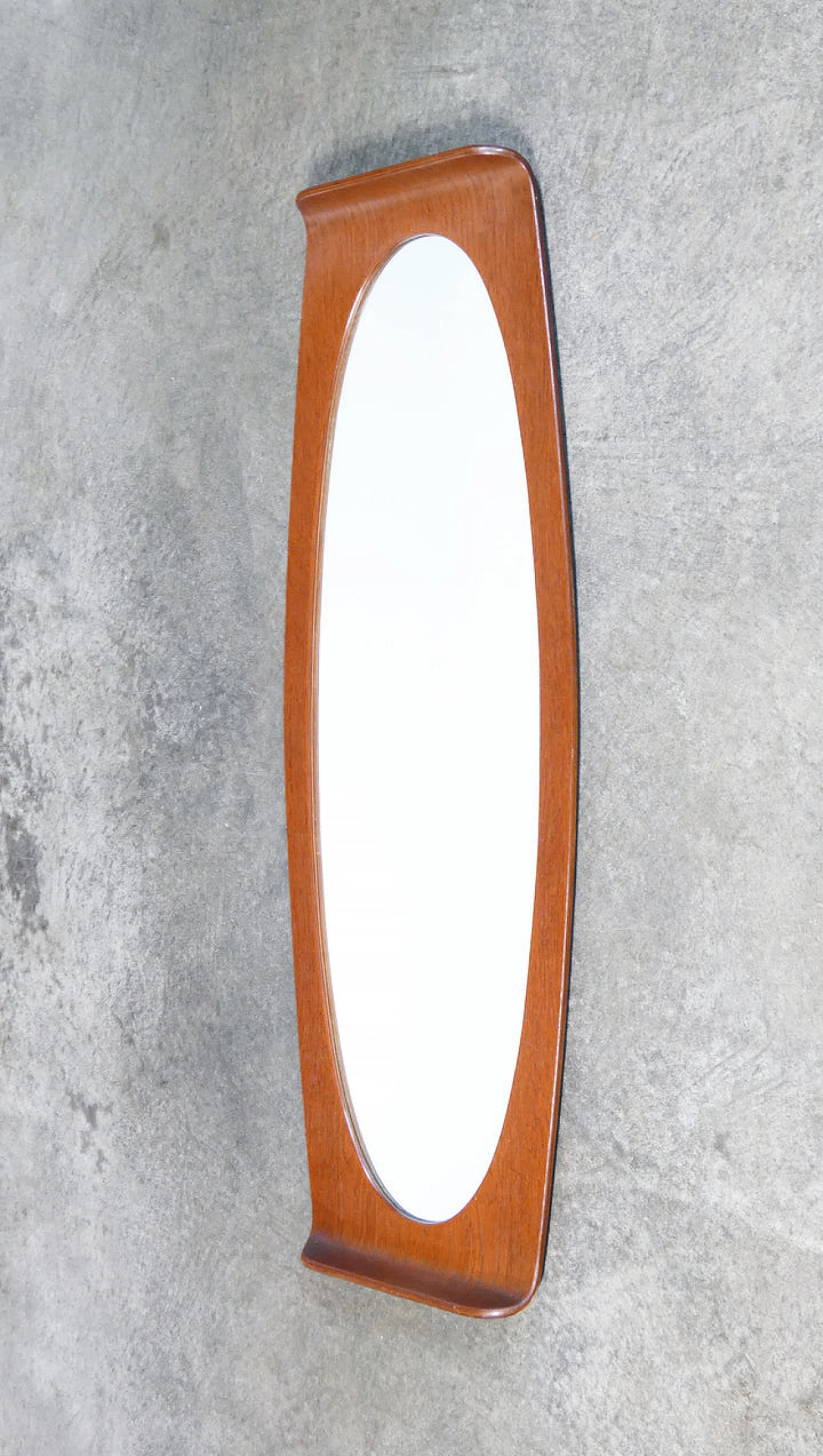 Wood wall mirror by Campo & Graffi, 1960s 3